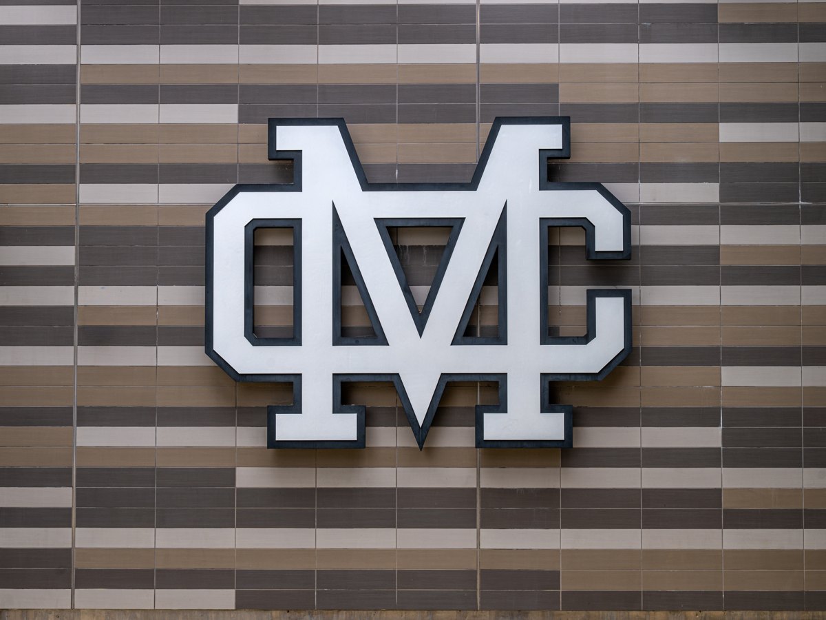 Mira Costa monogram on the high school campus